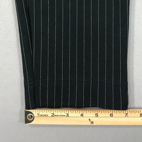A New Day Pants Women's Small Black Pinstripe Pull On Stretch Straight Pockets - Picture 16 of 16